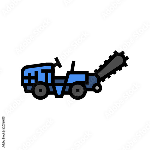 ditch digger civil engineer color icon vector. ditch digger civil engineer sign. isolated symbol illustration