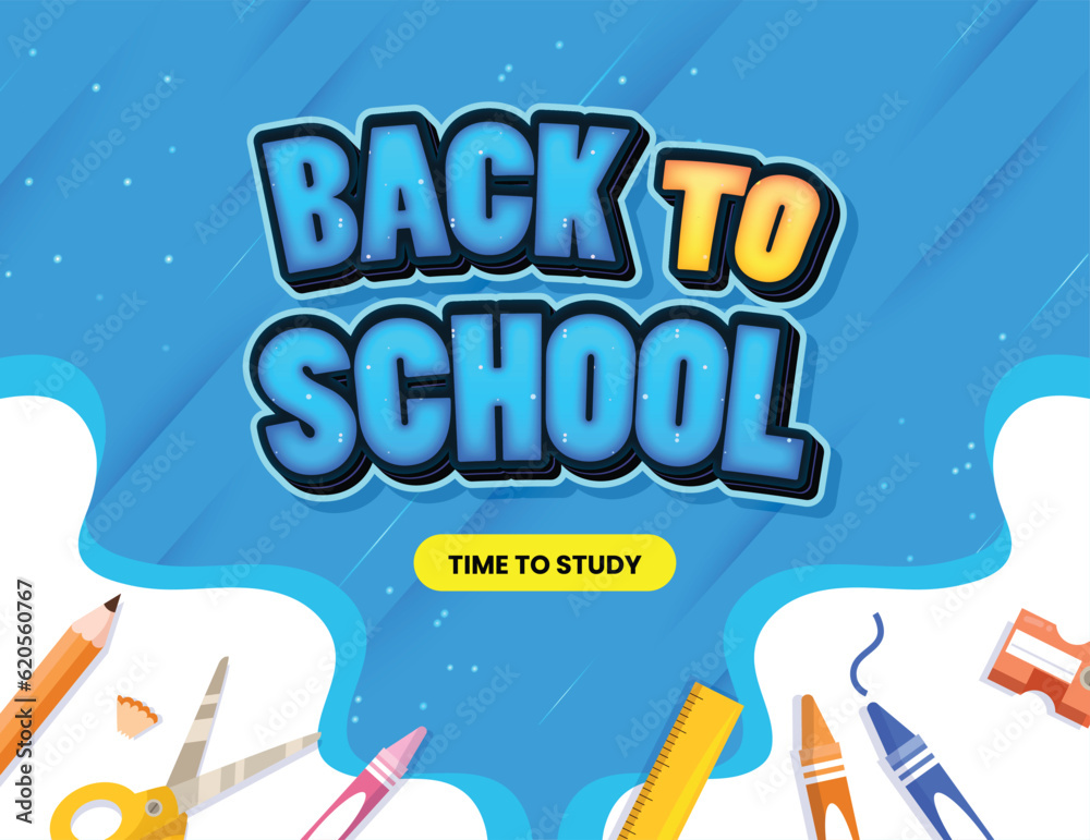 vector realistic back to school flyer template vector realistic back to school flyer template