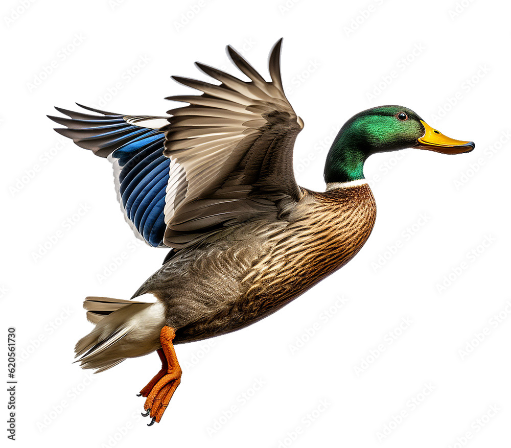 Obraz premium mallard duck isolated on clear background