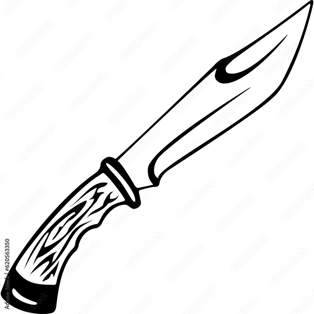 Knife Hunting Tattoo Emblem Knife Hunting Tattoo Emblem