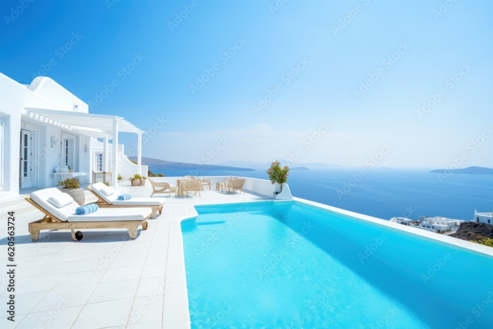 Fototapeta premium Mediterranean Vacation house with pool