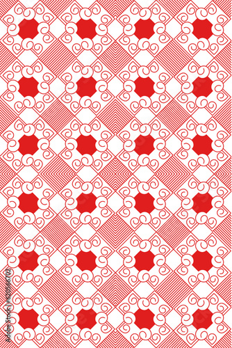 Seamless abstract geometric chain pattern. Vector Illustration.