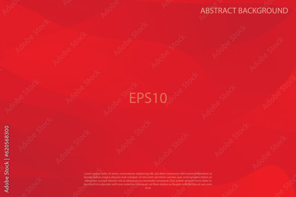 Abstract red background with line and wave. Vector illustration. eps 10
