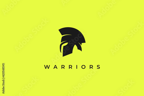 logo spartan helmet trojan warriors war medieval greek roman silhouette
