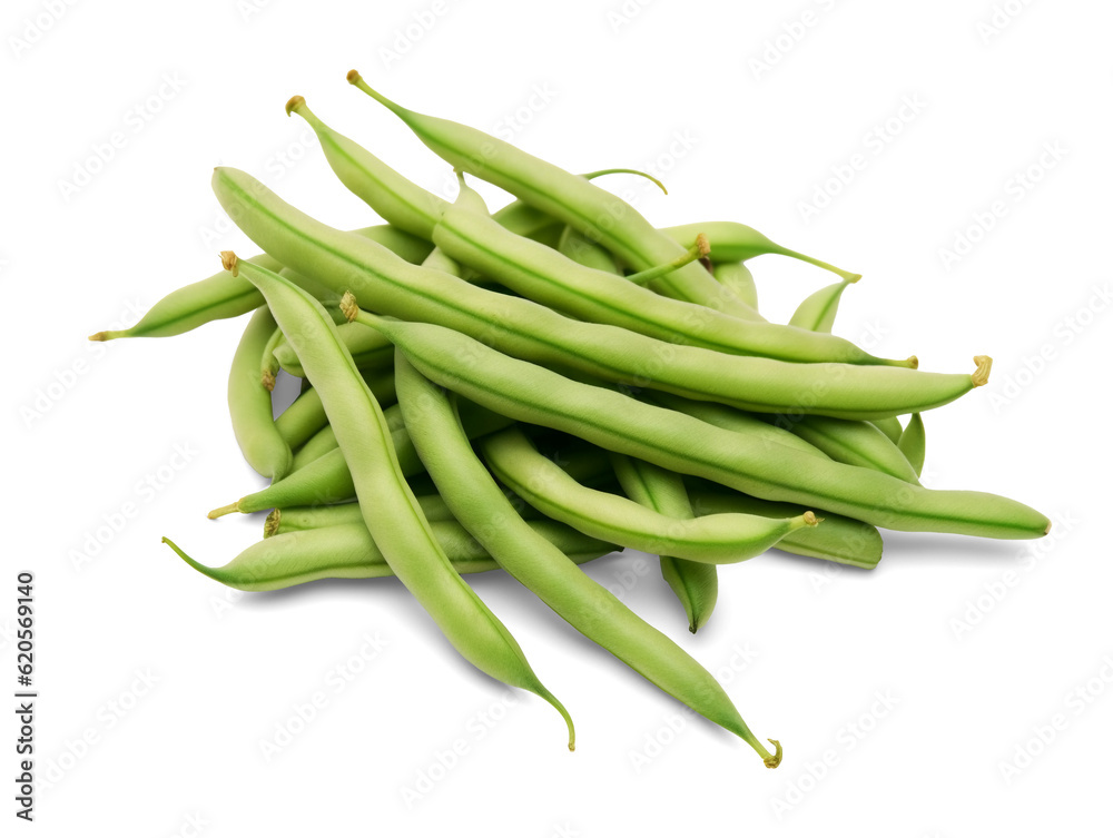 Pile of raw green beans isolated on transparent or white background, png Pile of raw green beans isolated on transparent or white background, png