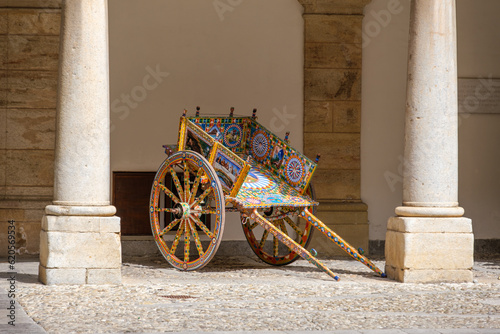 Palermo, Italy - April 4, 2023: The carriage in the Norman Palace (Palazzo dei Normanni)