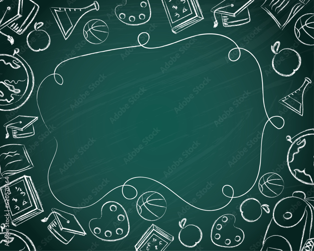 Hand drawn back to school sales in vector illustration 