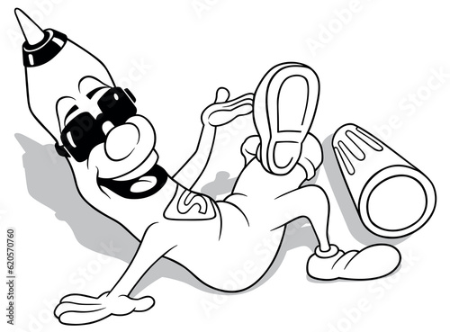Drawing of a Lying Felt Tip...