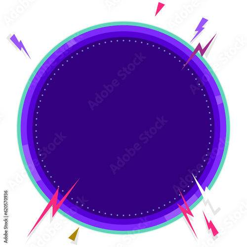 Vector round blank label template background