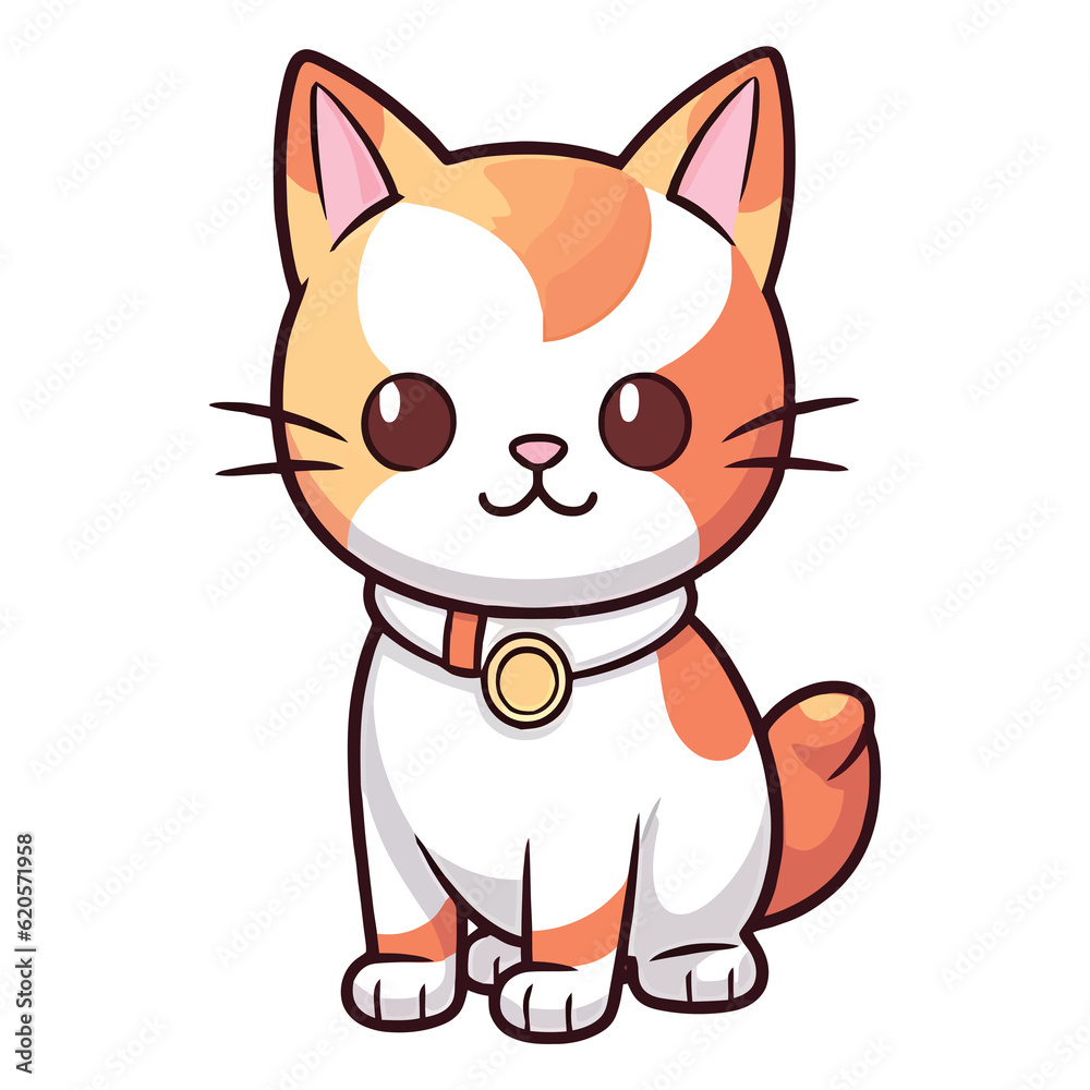 Fluffy and Fabulous: Endearing 2D Cat Illustration in Oriental Style Fluffy and Fabulous: Endearing 2D Cat Illustration in Oriental Style