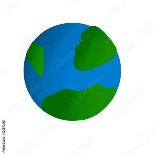 earth globe in a circle