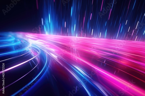 abstract futuristic background with pink blue purple glowing neon moving high speed wave lines honeycomb and bokeh lights. Data transfer concept Fantastic wallpaper