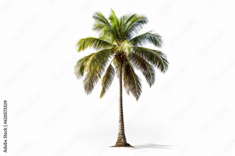 Obraz premium Coconut tree isolated on white background photography
