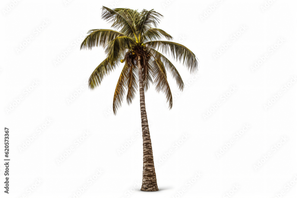 Obraz premium Coconut tree isolated on white background photography
