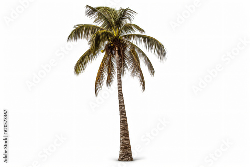 Coconut tree isolated on white background photography