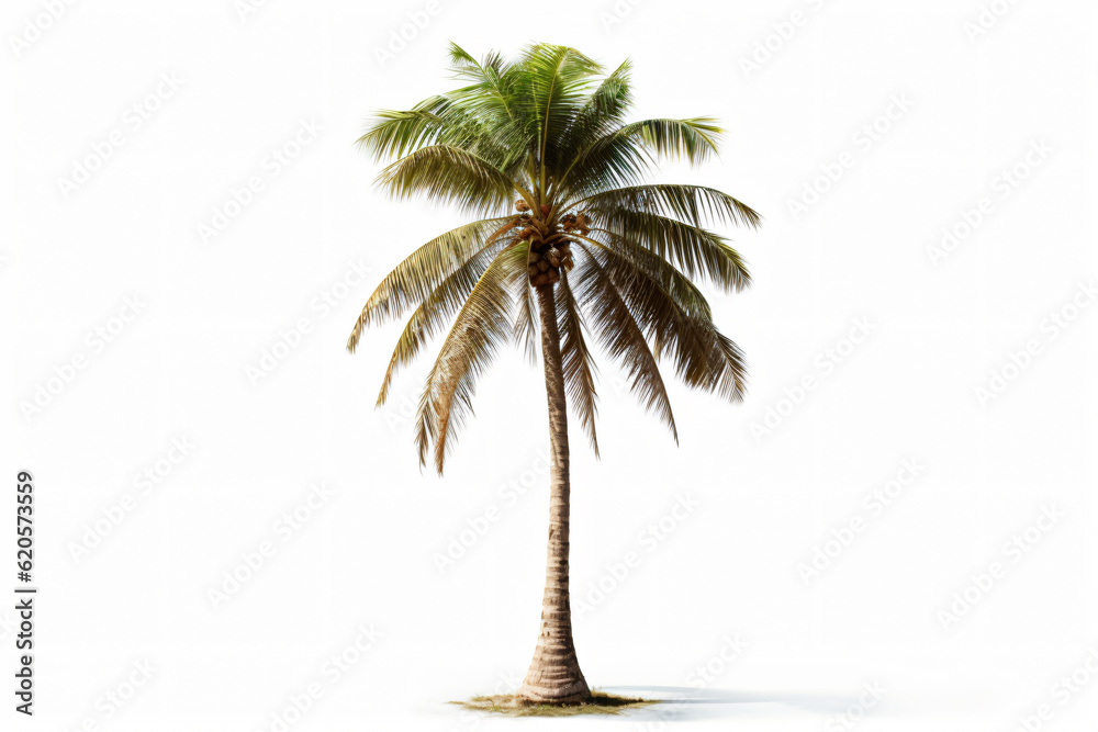 Obraz premium Coconut tree isolated on white background photography
