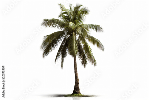 Coconut tree isolated on white background photography