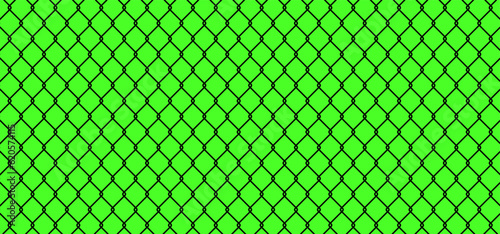 Steel wire chain, line fence. Chromakey, green screen background. Chainlink fence. Safety, chain link fence. Wire mesh steel icon. Chroma key studio tv concept. 1920, 1080 video format.