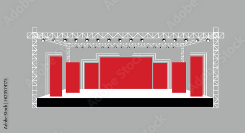 2d Stage Design for All Kinds of Events Use vector illustration