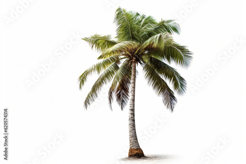 Coconut tree isolated on white background photography