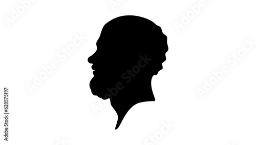 Democritus silhouette