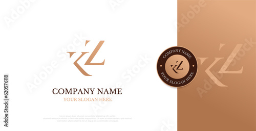 Initial KZ Logo Design Vector 