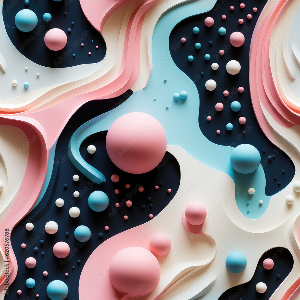 Obraz premium Modern abstract seamless repeat pattern, geometric colorful 3d