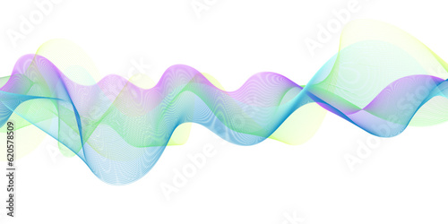 Abstract technology and science flowing wave lines background. Design used for technology, science, banner, template, wallpaper, business and many more.