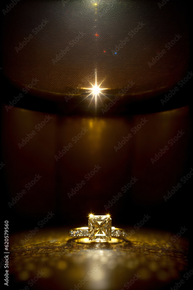 A Diamond Ring Sitting On Top Of A Table