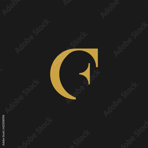 Initial CF Logo Design Elegant, Vector Initial Letter Logo, Monogram Logo