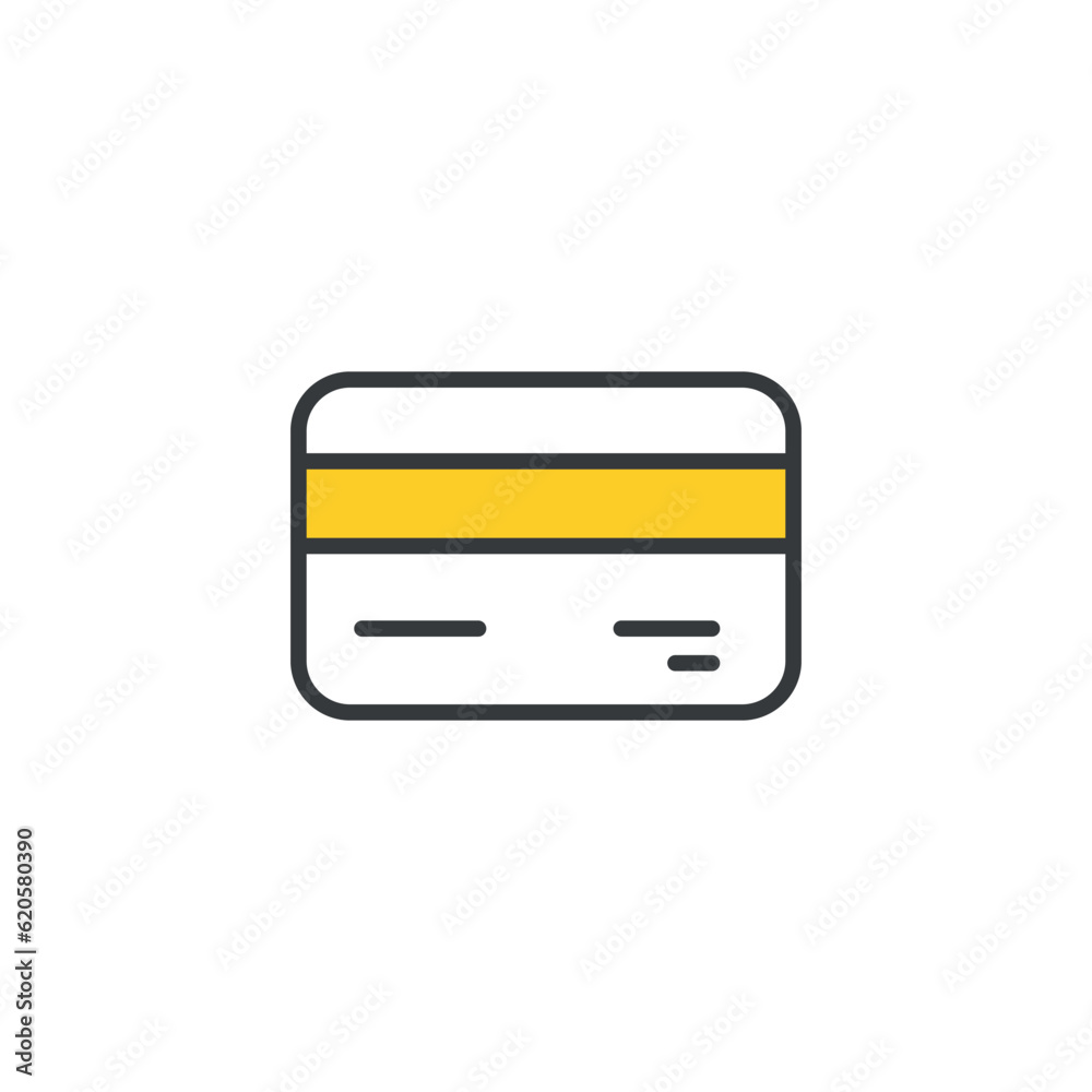 Credit Card icon design with white background stock illustration Credit Card icon design with white background stock illustration