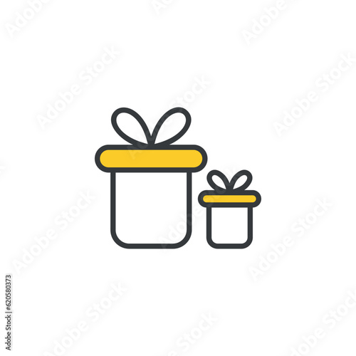 Gift icon design with white background stock illustration