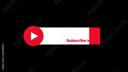 Social Media Lower Third for youtube channel. Minimal animation on a transparent alpha channel.