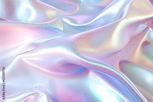 Abstract and Dynamic: Shimmering Holographic Texture in Rococo Style