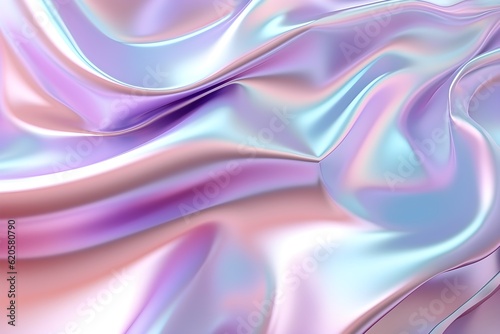 Rococo Pastel Hues: Shimmering Holographic Background with Distorted Bodies