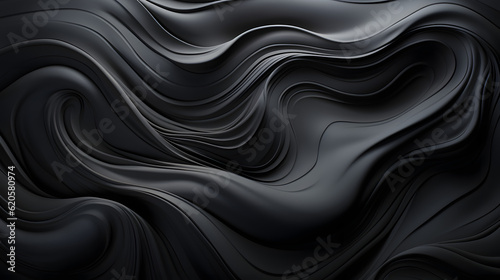 Velvet Noir: A Luxurious High-Definition Wallpaper in Creamy Black - AI Generative