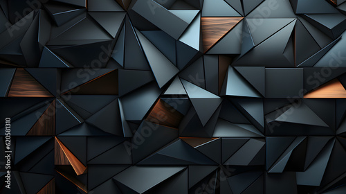 Sleek Shadows: Geometric Elegance in Soft Creamy High-Resolution Wallpaper - AI Generative