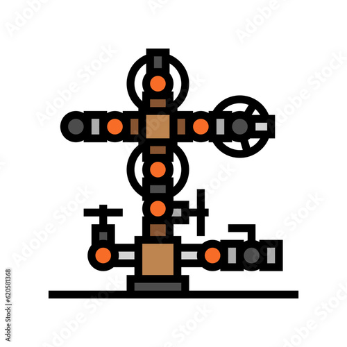 oil wellhead petroleum engineer color icon vector. oil wellhead petroleum engineer sign. isolated symbol illustration