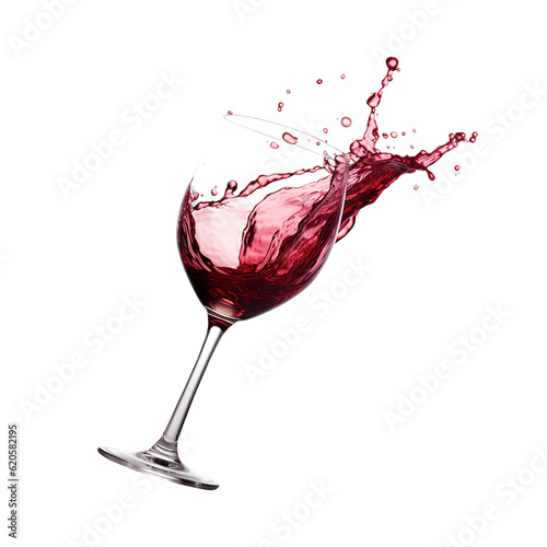 red wine glass isolated photo