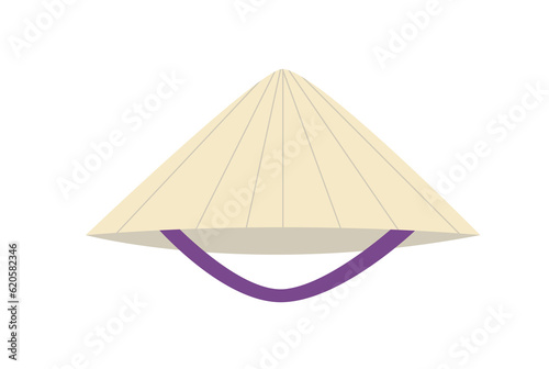 Non la vietnam hat culture headdress traditional cap illustration artwork