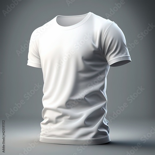 White t shirt for mockup. Generative ai. © MdTaher