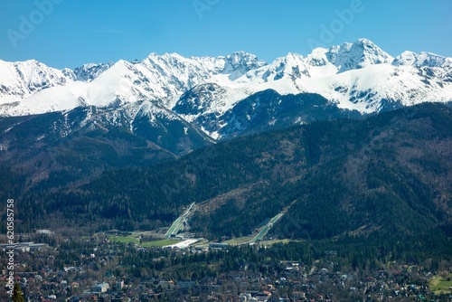 Landscape of High Tatras in Poland, Tatrzanski Park Narodowy national park and Zakopane