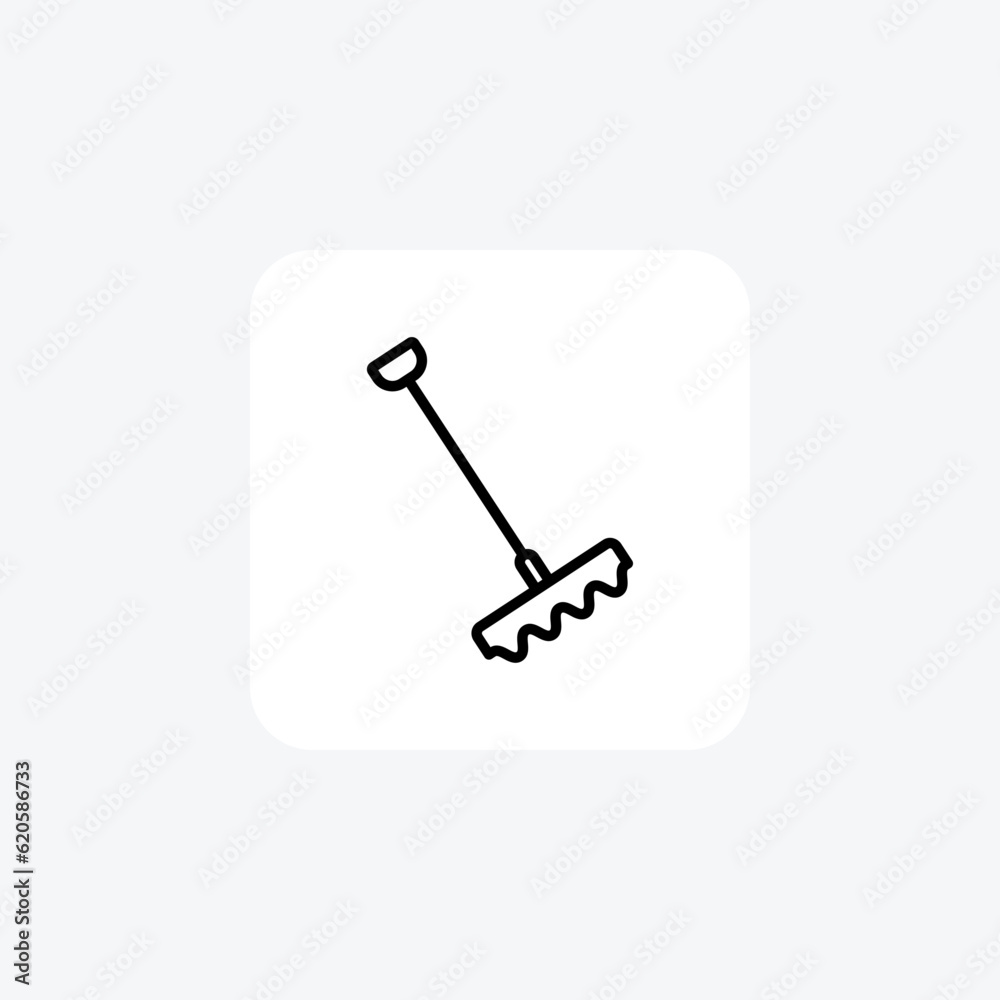 Green Thumb Gardening Vector Line Icon Green Thumb Gardening Vector Line Icon