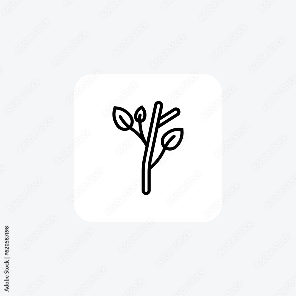 Serene Grass, garden turf, lawn Vector Line Icon Serene Grass, garden turf, lawn Vector Line Icon