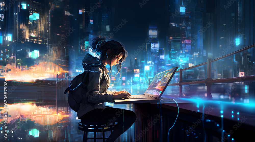 anime hacker cyberpunk anime hacker cyberpunk