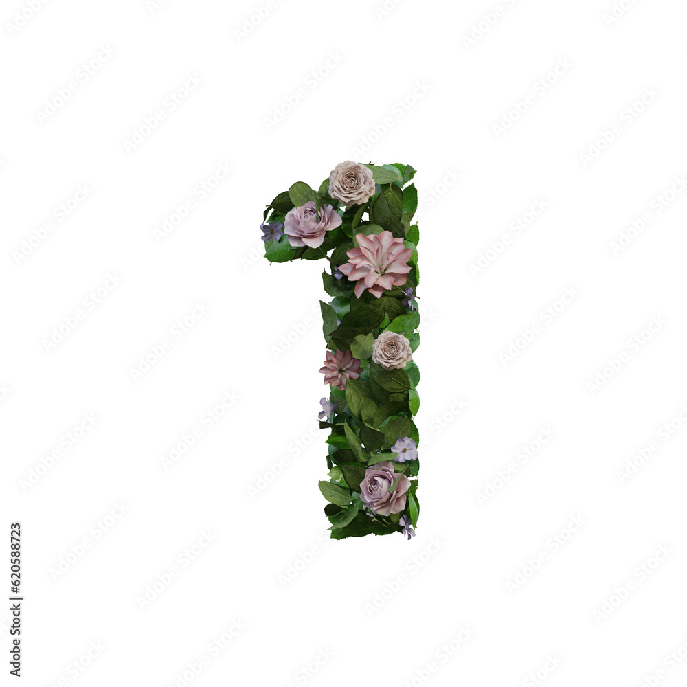 Flowers 3D Alphabet or PNG Letters Flowers 3D Alphabet or PNG Letters