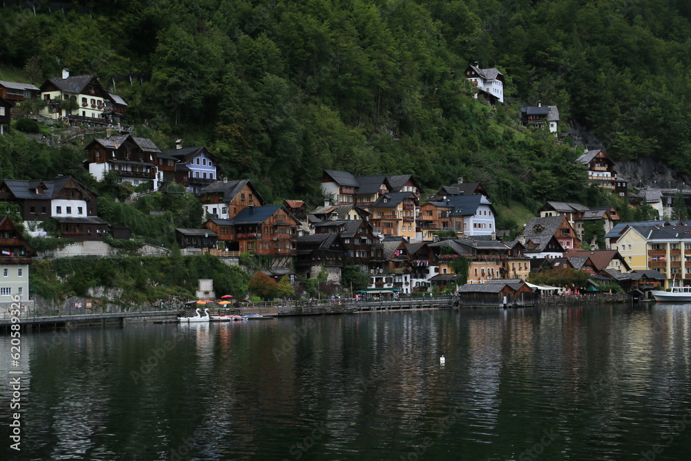 Mountain-Enveloped Lakeside Hamlet in Austria