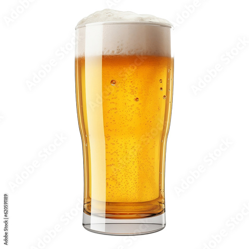 glass of beer isolated transparent background