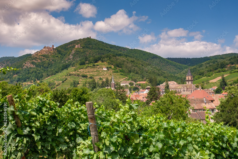 Ribeauvillé (Alsace, France) et ses trois châteaux