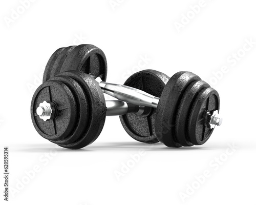 Two Barbell 3d Render
